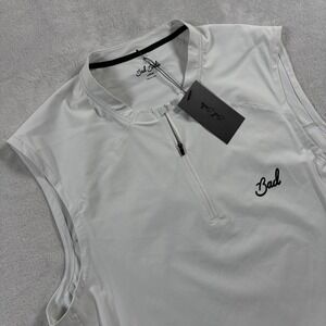 Bad Birdie LW Vest Mens Large Glacier Gray Quarter Zip Moisture Wicking Golf